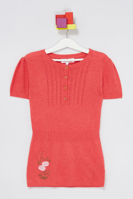 Robe en maille Rose