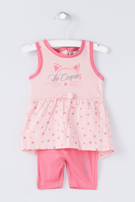 Ensemble robe et legging Rose /fuchsia