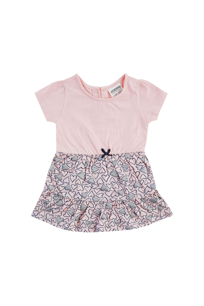 Robe Rose à motifs coeurs paillettés