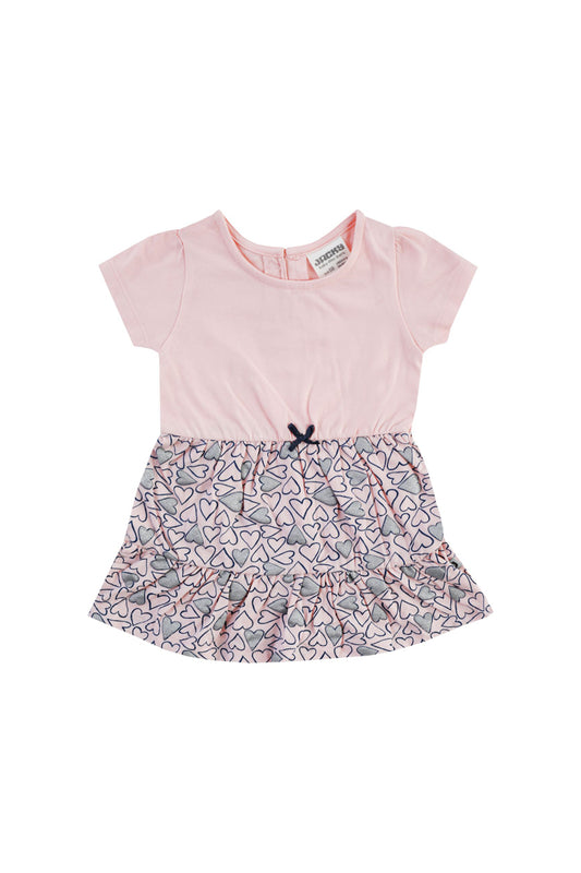 Robe Rose à motifs coeurs paillettés