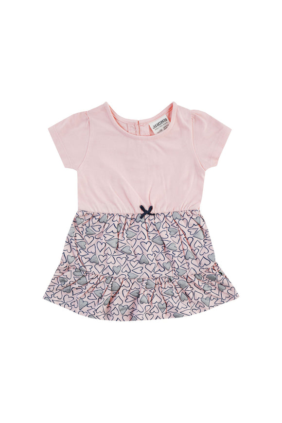 Robe Rose à motifs coeurs paillettés