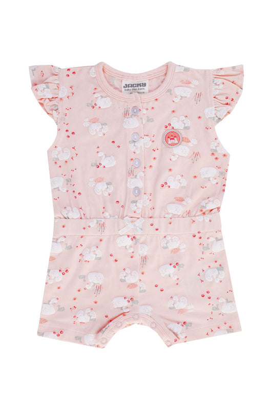 Barboteuse SM rose et blanc