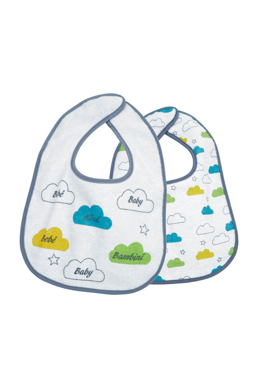 Lot de 2 bavoirs Baby Dès 4 mois - 25 x 39 cm