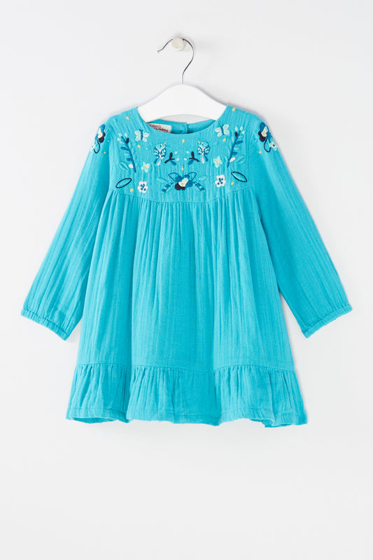 Robe taille basse Turquoise