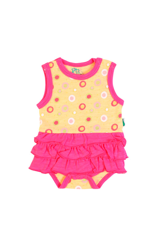 Body SM trompe-l’œil Jaune et rose