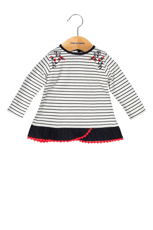 Robe Melba Bleu marine et écru