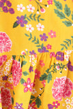 Robe fleurie moutarde