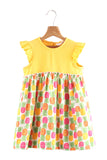 Robe volantée jaune