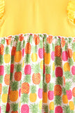 Robe volantée jaune