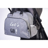 Sac à langer Simply Premium gris "let's go " de BABY ON BOARD